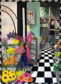 The Flower Shop art quilt