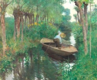 Willard Leroy Metcalf (American, 1858–1925), On the River (ca 1888)