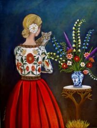 catherine nolan -woman with cat