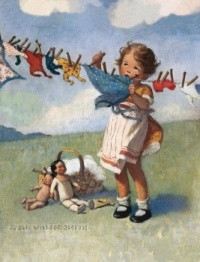Washing day for dollies by Jessie Wilcox Smith