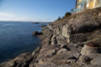 A rocky path along the seashore in Victoria BC