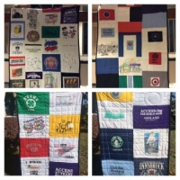 Two t-shirt quilts I made