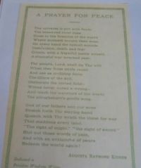 PRAYER FOR PEACE