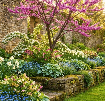 Jigsaw Puzzle | 100 pieces | Spring in an English walled garden | Jigidi