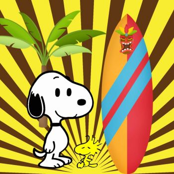 Jigsaw Puzzle | Snoopy Surfboard | 49 pieces | Jigidi