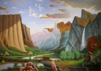 Yosemite Valley (Tunnel View), L.A. Roberts, early 20th century