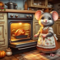 Checking the turkey