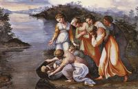 moses-saved-from-the-water-by Raphael