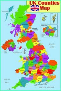 Map of parts of. The United Kingdom