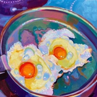 "Frying eggs II" by AlaiGanuza