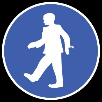CA 845 - Person walking sign or is it a zombie warning? Lol