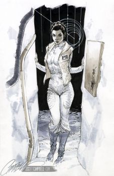 Hoth Leia Gray Copic Marker by J. Scott Campbell