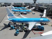 KLM aircrafts on the Schiphol Tarmac