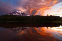 Mount Rainier sunset Earth Shots