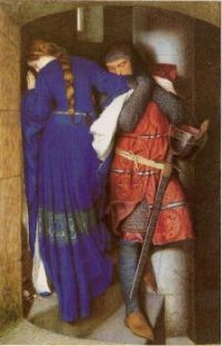 The Meeting on the Turret Stairs - Frederick William Burton