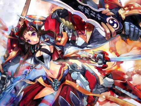 armor girls with swords anime