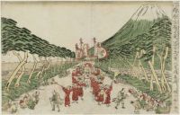 View of Fuji as Seen from Hara and Yoshiwara (Hara Yoshiwara yori miru Fuji no kei), from the series Perspective Pictures