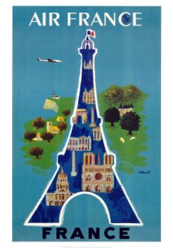vintage Paris travel poster