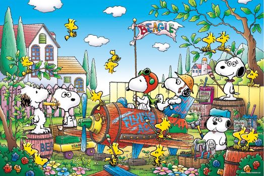 Solve Peanuts Snoopy jigsaw puzzle online with 425 pieces