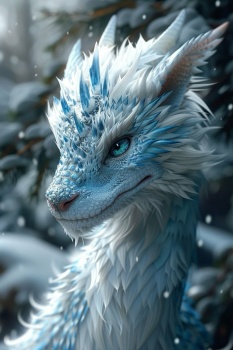 Solve Snow Dragon jigsaw puzzle online with 70 pieces