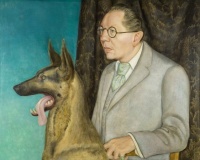 Portrait of the Photographer Hugo Erfurth with Dog