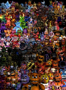 Solve every fnaf character (i thin jigsaw puzzle online with 63 pieces