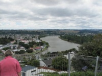 View of Wanganui river from Durrie Hill elevator lookout-Wanganui New Zealand