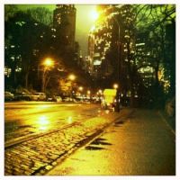 Rainy night in Central Park