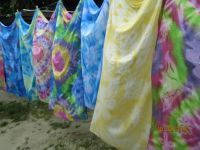 Pareas (or sarongs) for sale in Bora Bora