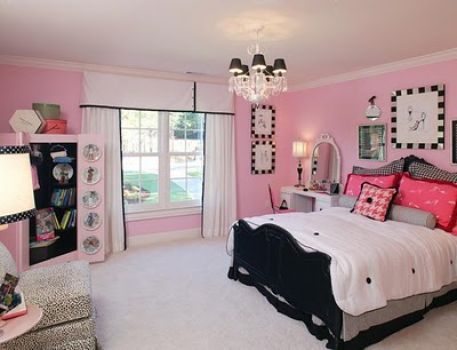 Pink 'n Black Bedroom