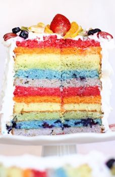 Rainbow Layered Cake
