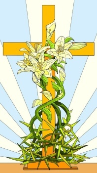 Cross, Crown and Lillies ~ Happy Resurrection Day ♥ ✞