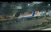 (2) Southwest Chief #4 (BNSF 6150, AMTK 160 & 54), Fort Madison IA, 2022-09-04