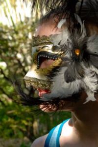 outdoor masquerade portrait
