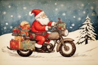 Santa on a Motorcycle, resize 12 to 600 pieces