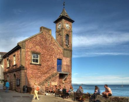 The clocktower at Kingsand, Cornwall