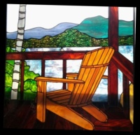 My Adirondack Stained Glass Panel