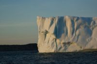 Iceberg at sunset