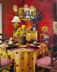 Red-walled Dining Room