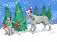 Wolfhounds decorate.
