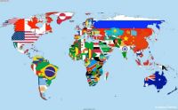 Flag map of world - smaller as requested : )
