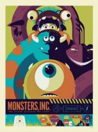 Monsters Inc retro-poster