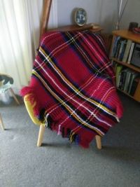 Stewart Tartan crocheted rug