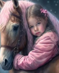 Loving horses and pink
