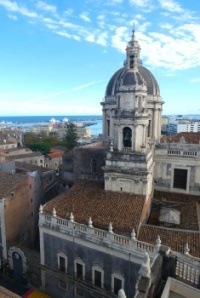 Roof of cathedral in Catania, Sicily