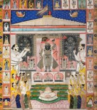 TILKAYAT GIRDHARJI PERFORMING AARTI TO SHRINATHJI