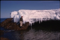 Lake Superior Shore Ice, Keweenaw Peninsula. MI, April 1961. 1 of 3