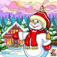 Wintery Snowman