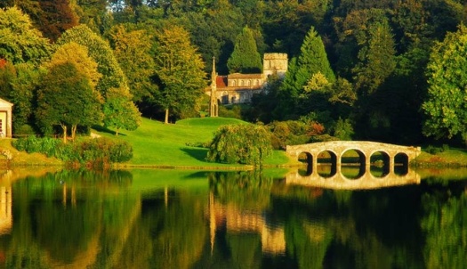 Solve Temple of Flora and Palladian bridge at Stourhead Gardens ...