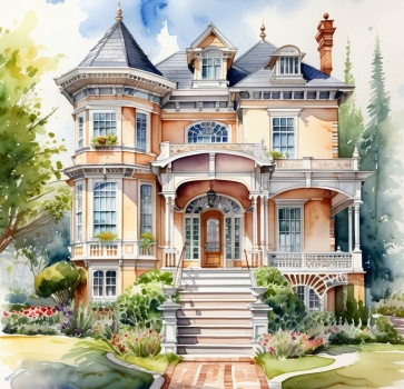 Solve Victorian Style Mansion jigsaw puzzle online with 255 pieces